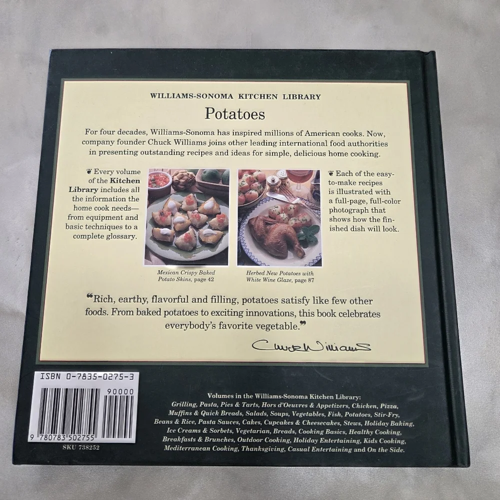 Williams Sonoma Potatoes Cookbook with Red and Brown Cover New